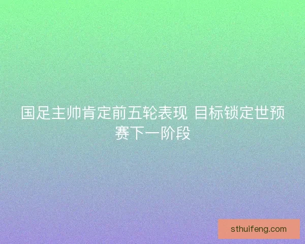国足主帅肯定前五轮表现 目标锁定世预赛下一阶段