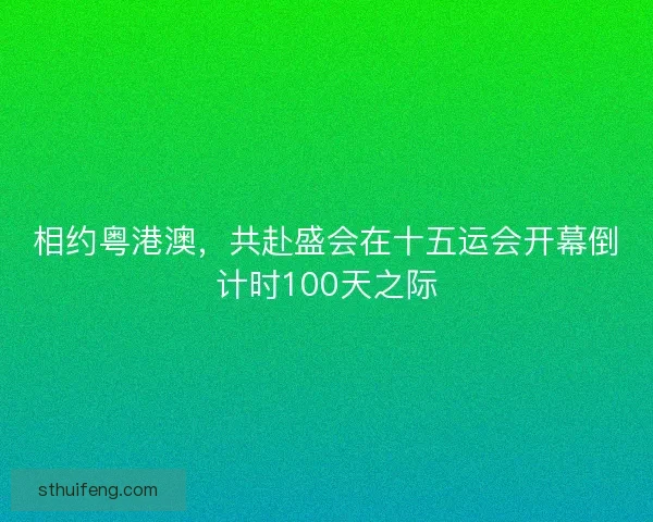 相约粤港澳，共赴盛会在十五运会开幕倒计时100天之际
